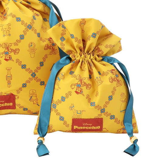 Disney Store - Plus Anq Pinocchio Design - Drawstring Bag Set for Women. Limited Quantity. Japan Disney Store