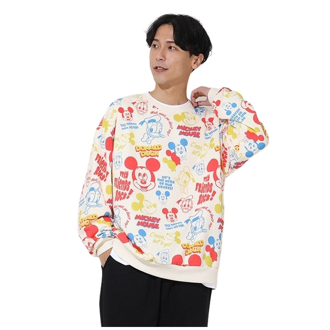 Disney Store - Mickey Friends Matching Parent-Child All-Over Print Sweatshirt 9110A - Sweatshirt