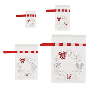 Disney Store - Mickey &amp; Minnie Gift Bag Christmas White (S) - Gift Bag