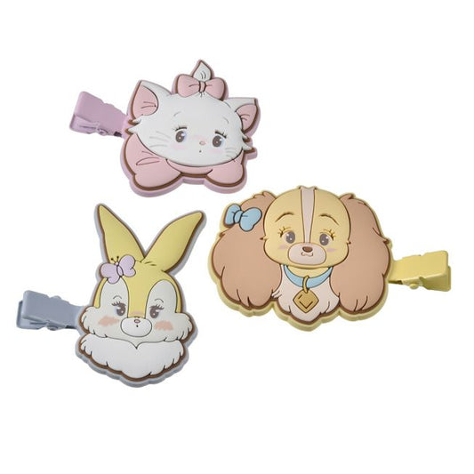 Disney Store - Lady, Miss Bunny, Marie hair clip set color clips MAEGAMI Illustrated by mikko - hair accessory