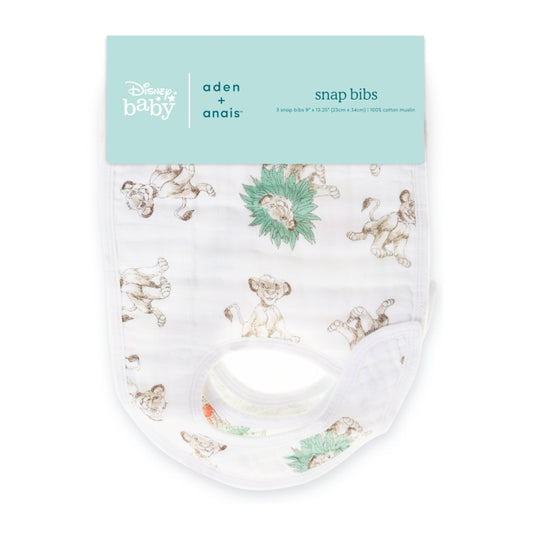 Disney Store - aden + anais muslin snap bibs 3-pack Lion King - Bibs