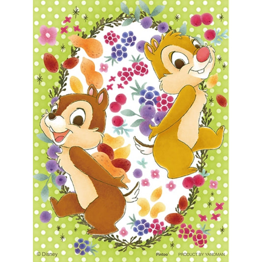 Disney Store - Yano Man Chip & Dale Petit Paris (transparent plastic pieces) 150 pieces Lovely Wreath <Chip & Dale> 7.6 x 10.2cm - Puzzle