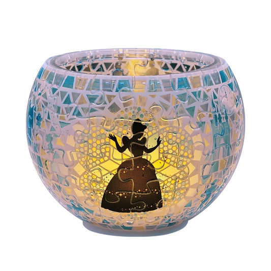 Disney Store - Yano Man Cinderella Lampenschirm (aus Kunststoff, transparente Teile) 80-teiliges Glasmosaik - Cinderella - 7x10x10cm LED-Licht - Puzzle.