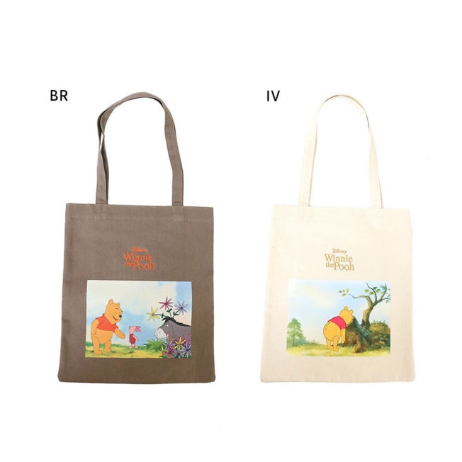 Disney Store - Accommode Winnie the Pooh Piglet Eeyore Canvas Tote Bag - Einkaufstasche Japan Disney Store