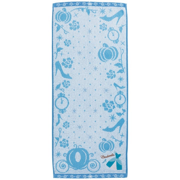 Disney Store Cinderella Face Towel with Elegant Blue Dress Towel