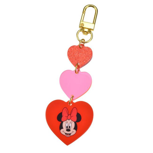 Disney Store - Minnie Triple Heart Keychain - Accessory