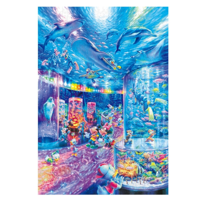 Disney Store - Mickey & Friends Leuchtendes 1000-teiliges Puzzle "Night Aquarium" - Puzzle