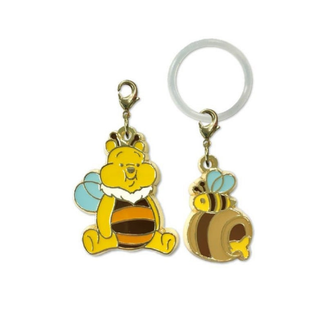 Disney Store - Winnie the Pooh Metall Marker Anhänger Set (Pooh & Honigtopf) - Accessoire Japan Disney Store