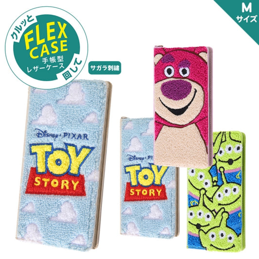 Disney Store - iPhone 12 / 12 Pro 'Disney-Pixar Character' / Flip Case with Sagara Embroidery / 'Toy Story / Logo' - Mobile Phone Case