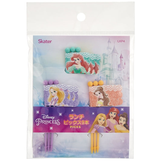 Disney Store - Lunch Picks Set of 9 [3 Patterns x 3 Pieces] Princess 22 LKP4 - Kitchen Accessory