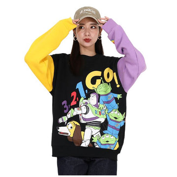 Disney Store - Babydoll Toy Story Character Fleece Sweatshirt 0039A / Woody Buzz Lightyear Rex Slinky Alien - Sweatshirt