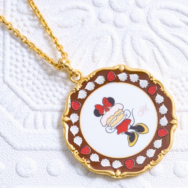 Disney Store - Minnie Halskette mit Kuchenplatte - Schmuckstück Japan Disney Store