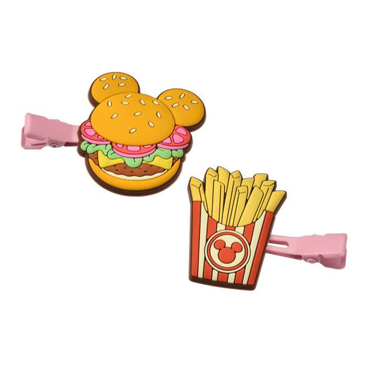 Disney Store - Mickey Haarspangen Set Burger & Pommes Frites - Haaraccessoire