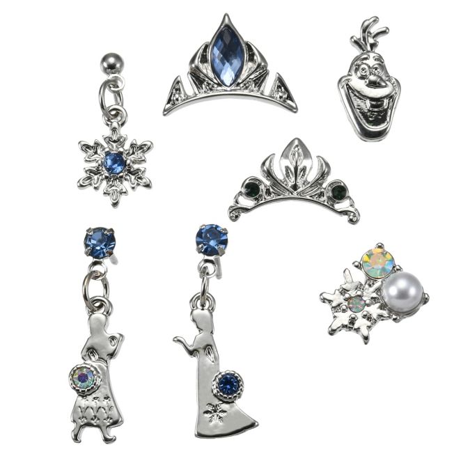 Disney Store - Anna, Elsa, Olaf Earring Set Silhouette &amp; Variety - Jewelry