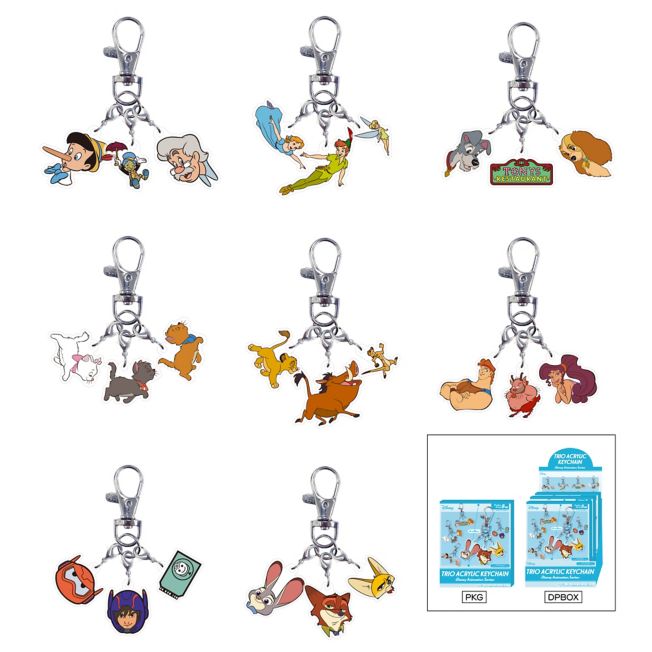 Disney Store - Disney Animated Series/Trio Acrylic Keyring - Keyrings