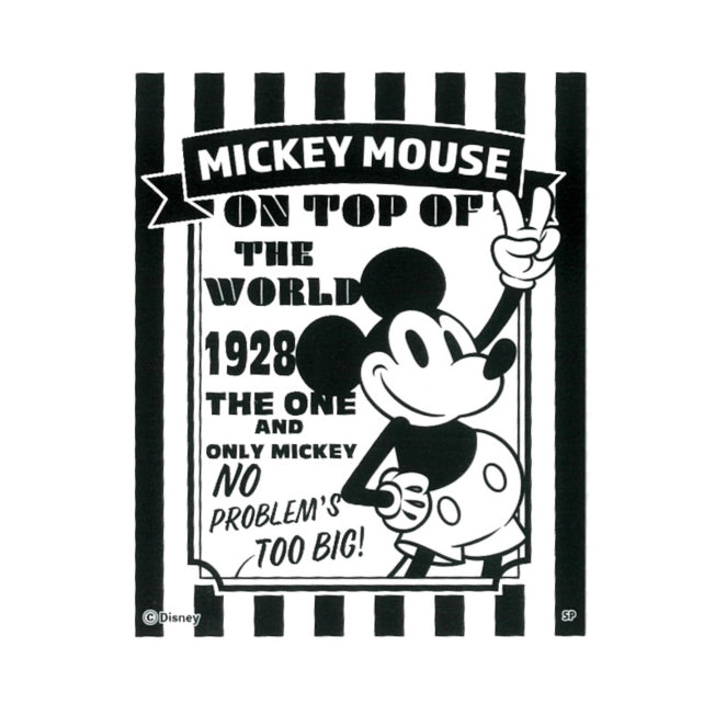 Disney Store - Disney Charakter Aufkleber Mickey/Monochrom - Aufkleber