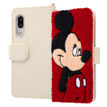 Disney Store - AQUOS sense3/AQUOS sense3 lite/Android One S7 'Disney Character' - phone case - Sagara embroidery/Mickey