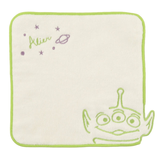 Little Green Men/Alien Mini Handtuch mit Linienstickerei