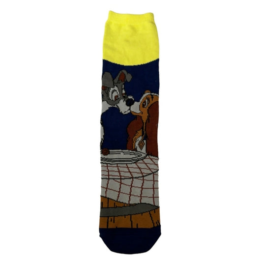 Lady and the Tramp Story Kiss Mid-Calf Socks