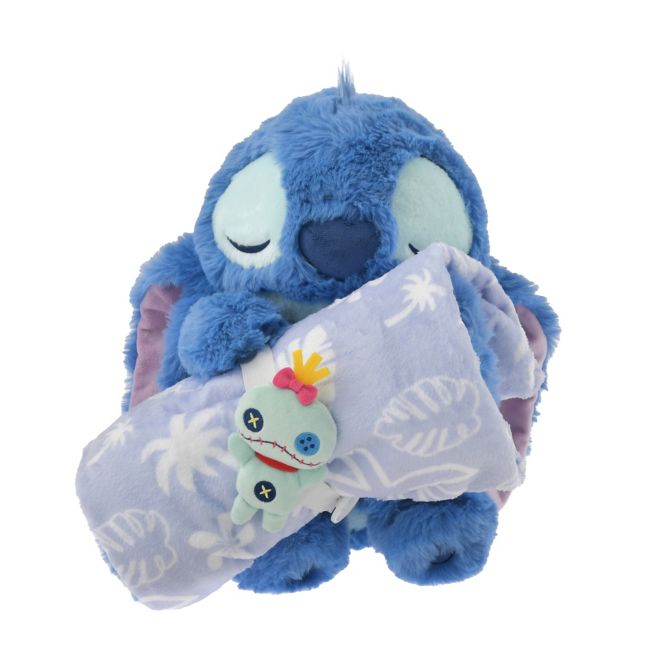 Disney Store - Stitch &amp; Scrump Tropical Blanket with Plush Toy - Blanket