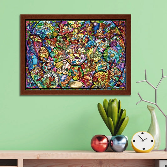 Disney Store - Disney All Character Puzzle Weltkleinste 1000 Teile "All Star Stained Glass" - Puzzle