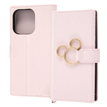 Disney Store - Disney Character Shockproof Leather Case KAKU Ring/Mickey Mitsumaru/Pink - Phone Case