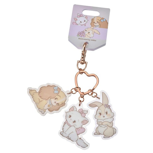 Disney Store - Lady, Miss Bunny, Marie Fashionable Cat Keychain - Accessory