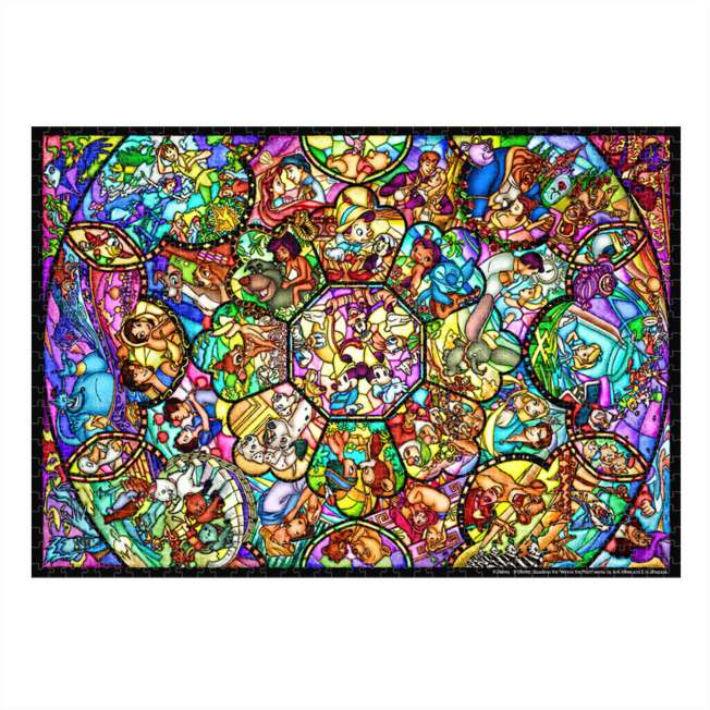 Disney Store -  Disney Bunted Art 1000 Stück "All Star Bunted Glass" - Puzzle Japan Disney Store