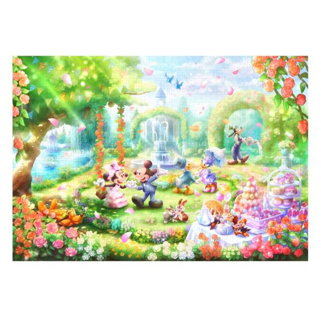 Disney Store - Mickey & Friends Pure White 1000-teiliges Puzzle „Gartenparty mit Rosenduft“ - Puzzle Japan Disney Store