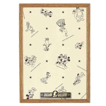 Disney Store - Panel für Puzzle 108 Stück Tafel kompatible Größe 18,2 × 25,7 cm Holz Ton hellbraun - Puzzle Japan Disney Store