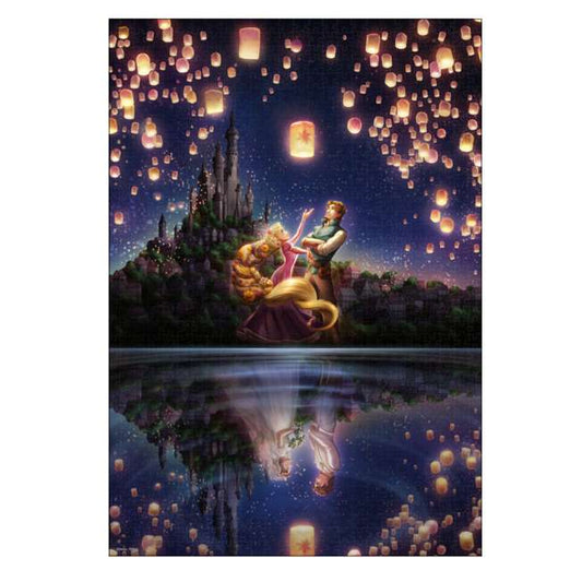 Disney Store - Rapunzel-Puzzle Leuchtend 1000 Teile „Die Zukunft spiegelt sich auf der Seeoberfläche (Rapunzel)“ - Puzzle Japan Disney Store