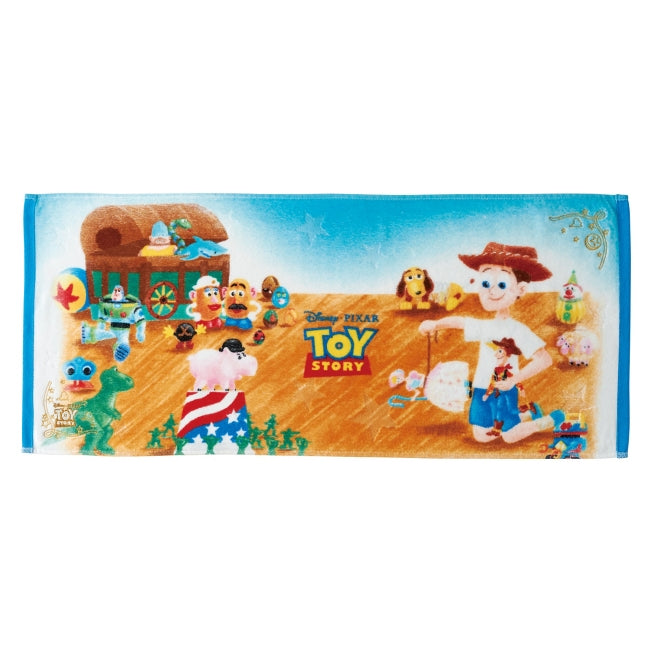 Disney Store Toy Story Face Towel Golden Blue Towel