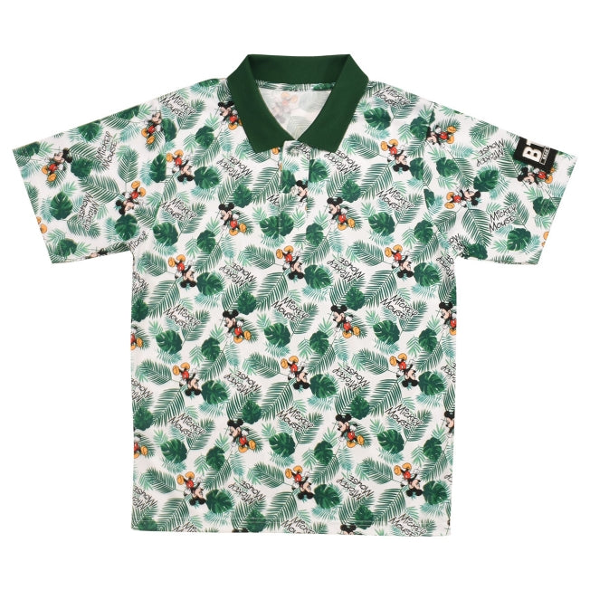 Disney Store - Mickey Mouse Leaf Print Polo Shirt - Clothing