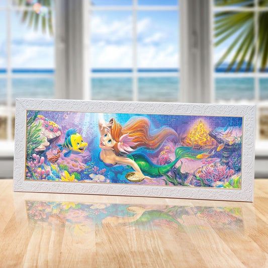 Disney Store - Die kleine Meerjungfrau Stained Art Puzzle 456 Stück "Zum Sehnsuchtsort... (Die kleine Meerjungfrau)" - Puzzlespiel