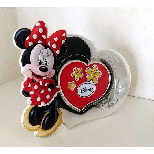 Disney Store - VALENTI Minnie Mouse (Herz) Silberverarbeitung Fotorahmen - Dekoration