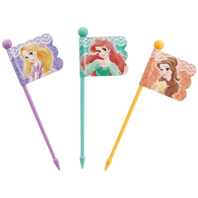 Disney Store - Lunch Picks Set of 9 [3 Patterns x 3 Pieces] Princess 22 LKP4 - Kitchen Accessory