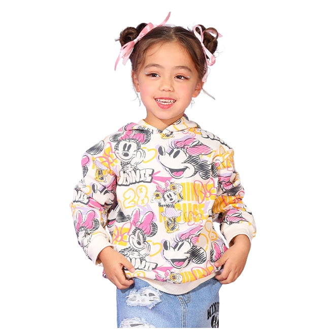 Disney Store - Minnie Mother-Daughter Matching Graffiti Print Hoodie 9983K - Hoodies