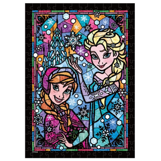 Disney Store Anna &amp; Elsa Stained Glass Puzzle Puzzle