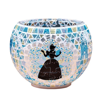 Disney Store - Yano Man Cinderella Lampenschirm (aus Kunststoff, transparente Teile) 80-teiliges Glasmosaik - Cinderella - 7x10x10cm LED-Licht - Puzzle.