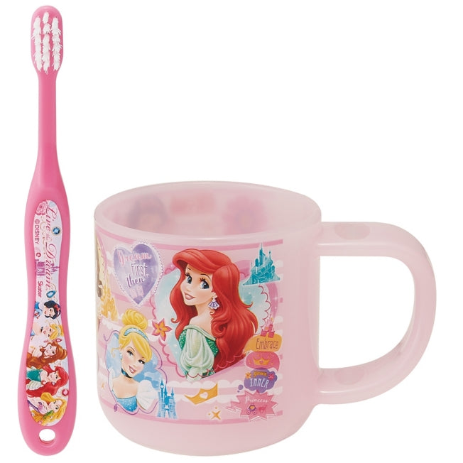 Prinzessin Becher mit Ständer & Zahnbürstenset Japan Disney Store