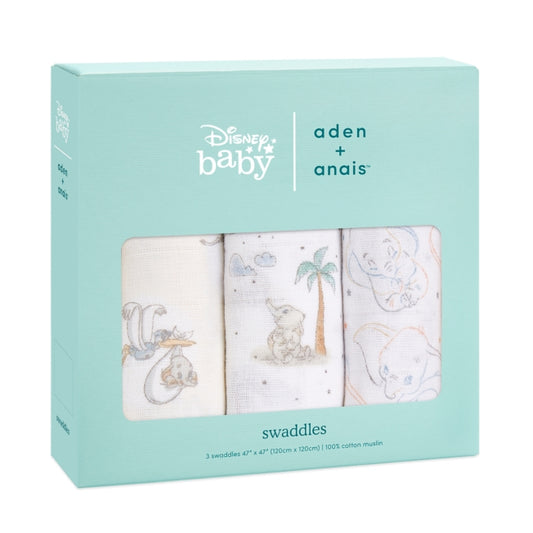 Disney Store - Moschus Swaddle 3er-Pack My Darling Dumbo - Babydecke