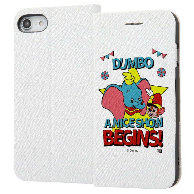 Disney Store - iPhone SE (3. Generation)/SE (2. Generation)/8/7/『Disney Charakter』/Klapphülle mit Magnettyp/『Dumbo/Retro』_01【Auftragsfertigung】 - Handyhülle