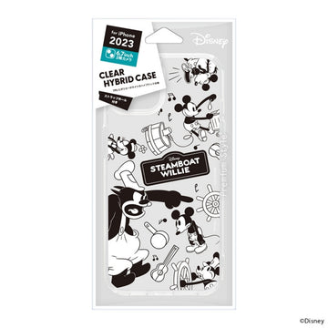 Disney Store - Steamboat Willie iPhone15Plus Clear Hybrid Case - Mobile Phone Case