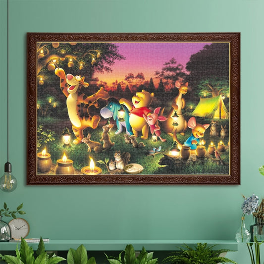 Disney Store - Winnie the Pooh light-up puzzle 1000 pieces "Forest Candle Party" - puzzle