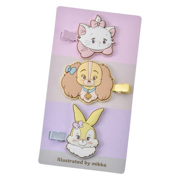 Disney Store - Lady, Miss Bunny, Marie hair clip set color clips MAEGAMI Illustrated by mikko - hair accessory