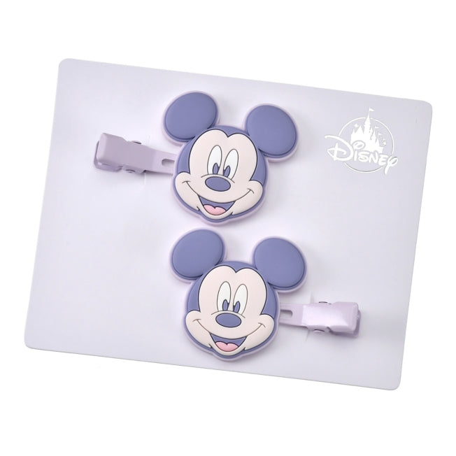 Disney Store - Mickey Hair Clip Set Pastel Colors - Hair Accessory