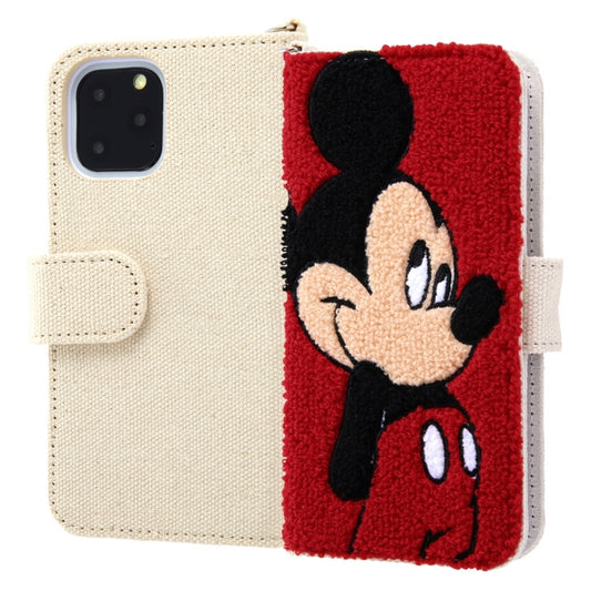 Disney Store - iPhone 11 Pro 'Disney Character' / Flip Case with Sagara Embroidery / Mickey - Mobile Phone Case