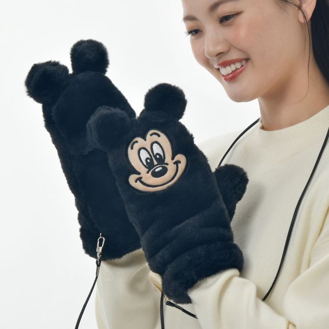 Disney Store - Mickey with Glove Strap Black Winter Park Fashion - Gloves