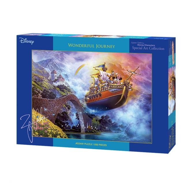 Disney Store - Mickey Mouse Puzzle 1000 Pieces "Wonderful Journey" Special Art Collection Canvas Style - Puzzle