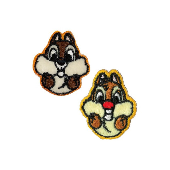 Disney Store - Disney Chip & Dale Gesicht 2P Aufnäher - Accessoire Japan Disney Store